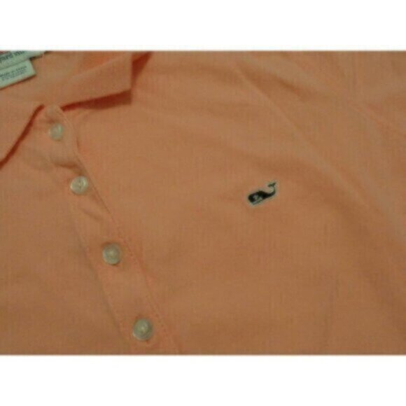 NEW Vineyard Vines women's small peach Solid Pique Polo shirt MSRP $85 - Picture 4 of 4